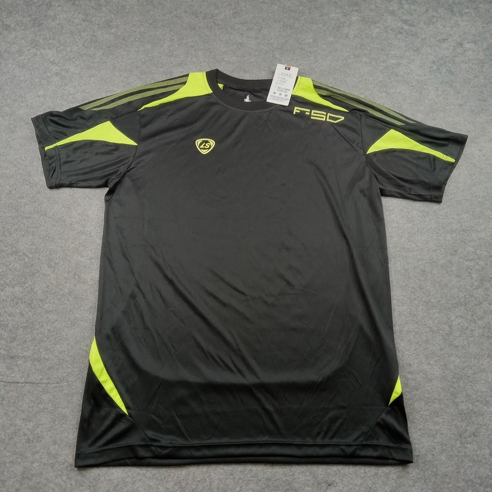 Lucky Sailing Shirt Mens XL‎ Black Dri-Fit Raglan Short Sleeve Athletic Top